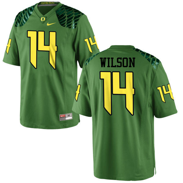 Men #14 Terry Wilson Oregon Ducks College Football Jerseys-Apple Green